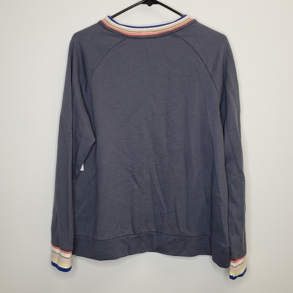 Time and Tru Love To All Rainbow Sweatshirt Womens Size Large - Picture 2 of 7